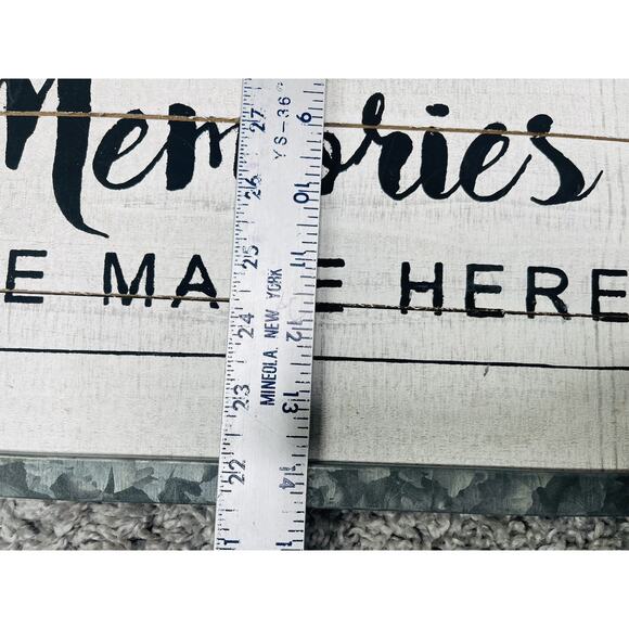 Meals & Memories Are Made Here Wood Metal Sign Farmhouse Country Kitchen - Picture 9 of 10